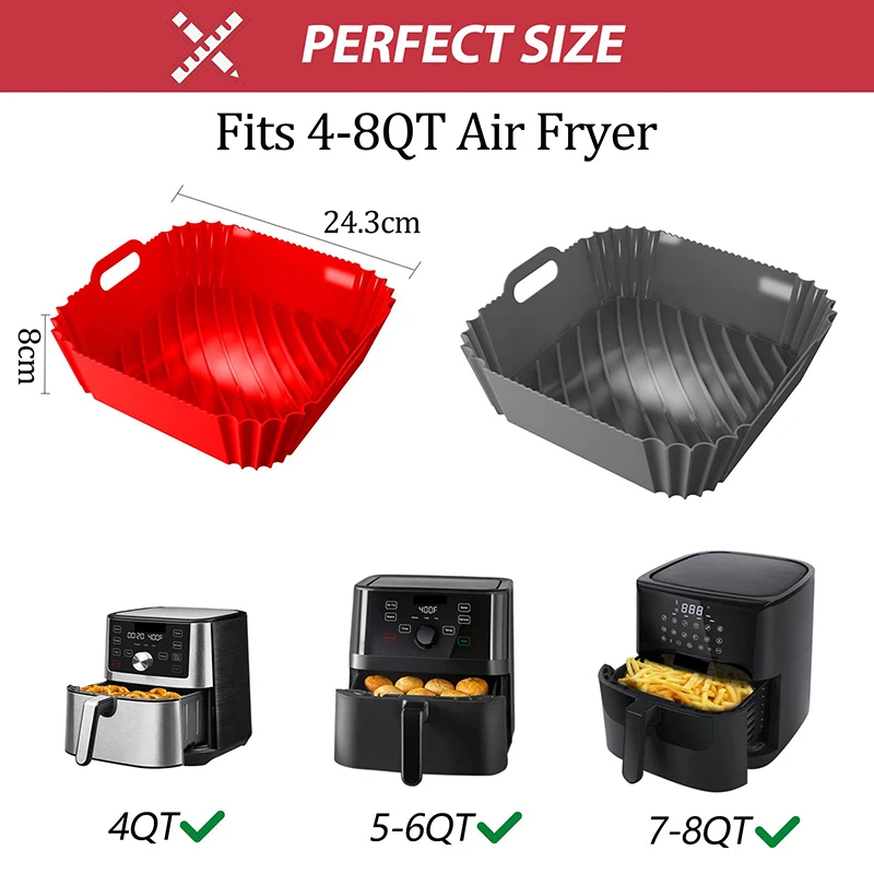 Large Air Fryer Silicone Baske - Silicone Steamer Basket 评论和价格