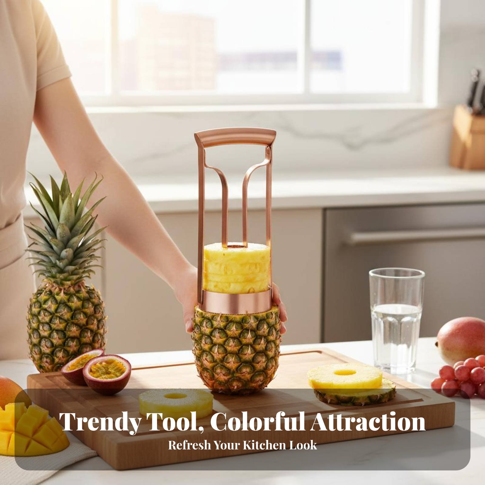 Stainless Steel Pineapple Cutt - Kitchen Gadgets Tools 评论和价格