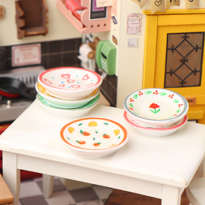 5Pcs 1/12 Dollhouse Mini Plate - Kitchen Gadgets Plus 评论和价格