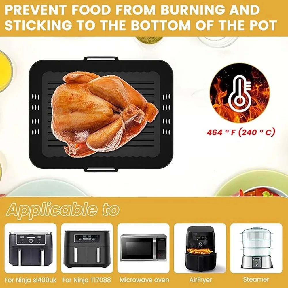 2Pcs Air Fryer Silicone Liners - Silicone Steamer Basket 评论和价格