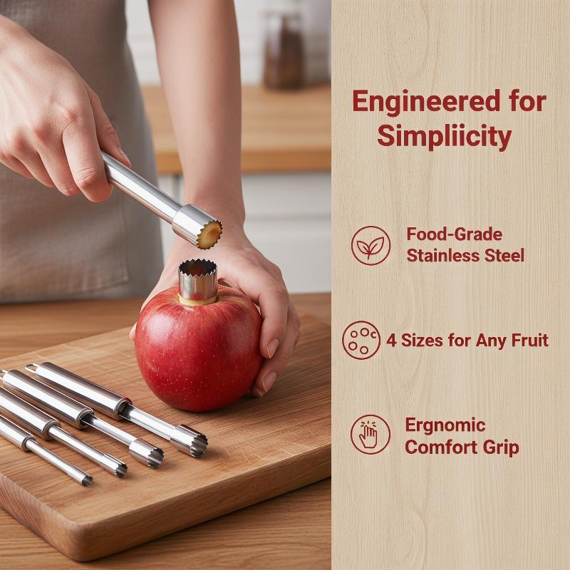 4pcs Fruit Core Remover Cutter - Kitchen Gadgets Tools 评论和价格