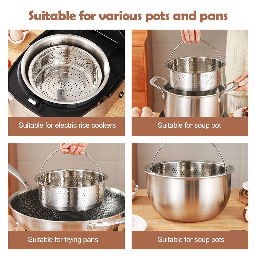 Stainless Steel Food Steamer K - Silicone Steamer Basket 评论和价格