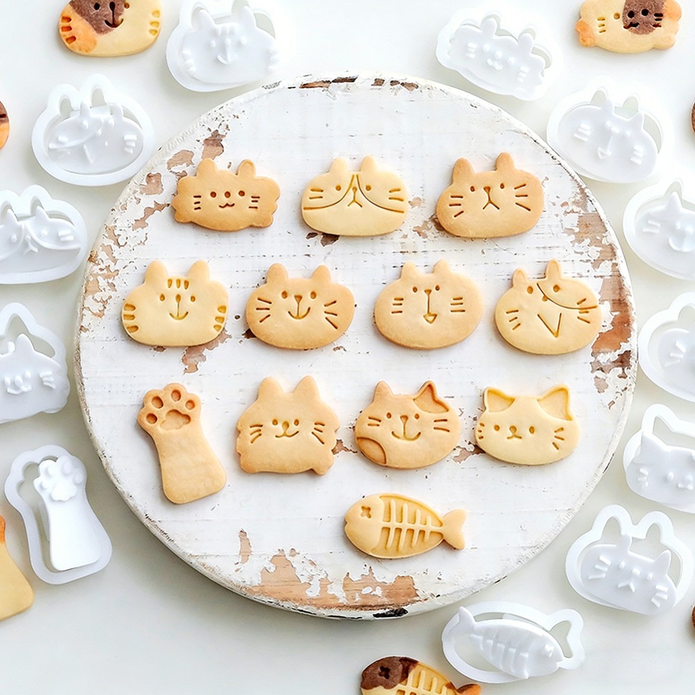 Cute Kitten DIY Stamp Cookie C - Kitchen Gadgets Plus 评论和价格